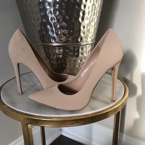 Blush Suede Pumps